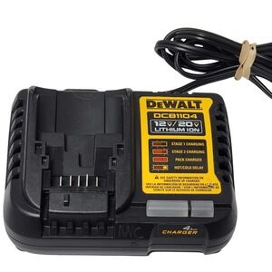 DeWalt DCB1104 12V 20V Max Lithium Ion 4 Amp Battery Charger Black Yellow